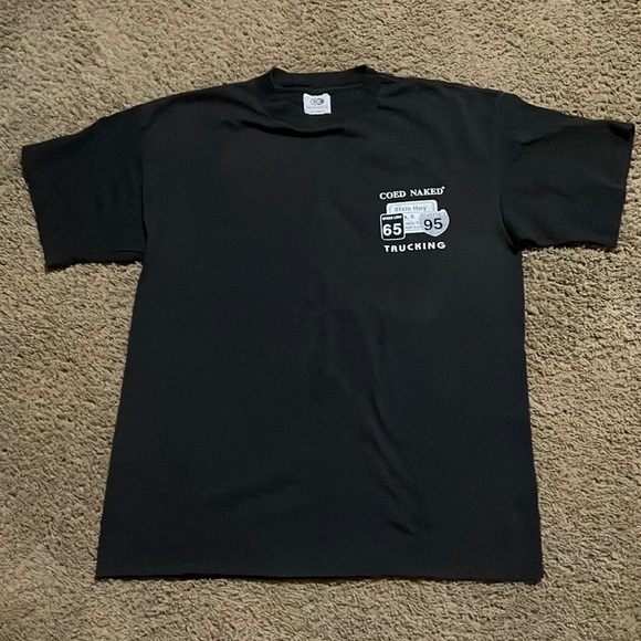 Coed Sportswear, Inc. Shirts Mens Vintage Coed Naked Trucking Black